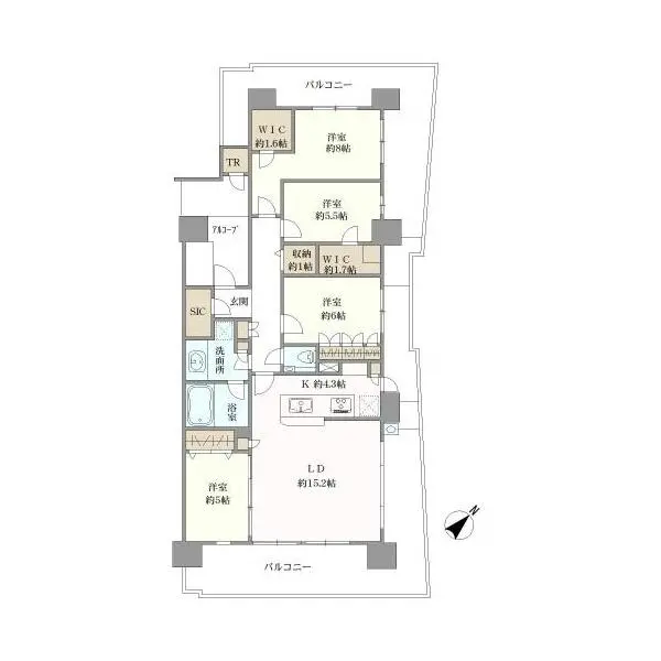 ＨＡＲＵＭＩ　ＦＬＡＧ　ＳＥＡ　ＶＩＬＬＡＧＥ 間取図