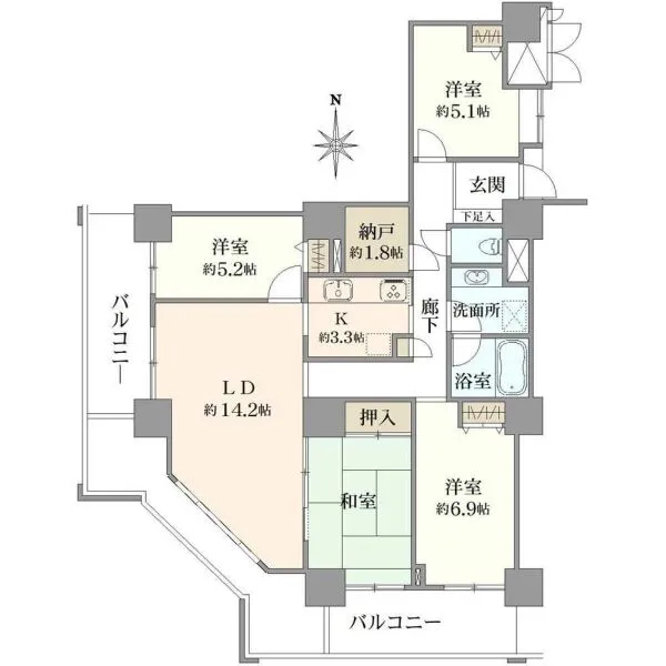 カムザ・スクエア八千代緑が丘タワーズ 間取図