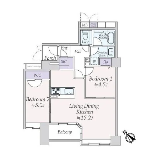 月島シティタワー 間取図