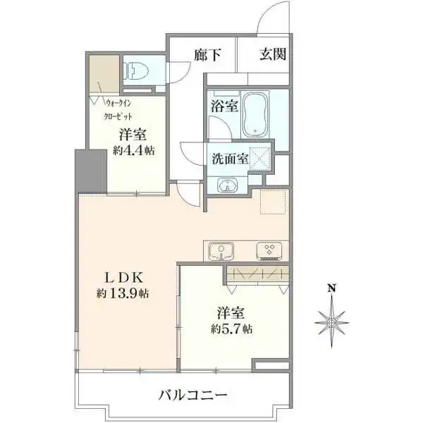 プラウドタワー武蔵小金井 間取図