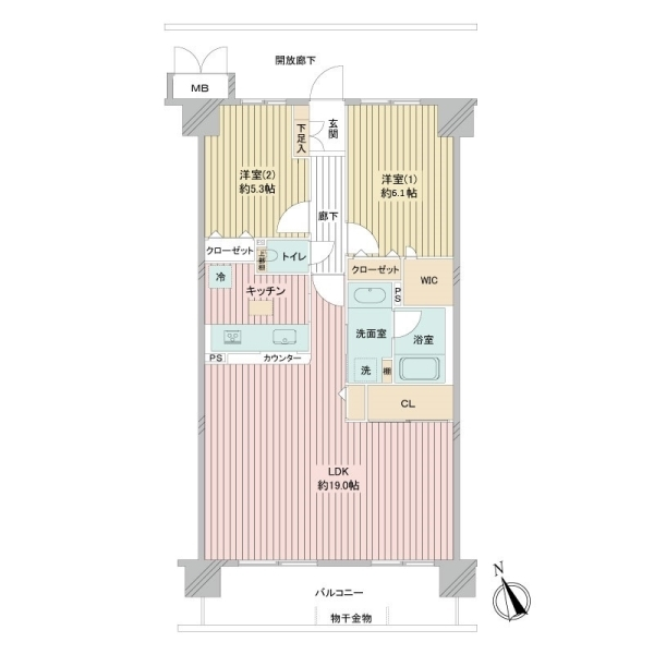 ベルパーク湘南茅ヶ崎Ｅ館 間取図