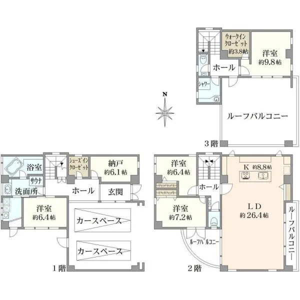 荒川区荒川3丁目 間取図