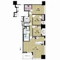 クレヴィアタワー御堂筋本町 95m23LDKのゆったりとした間取りです