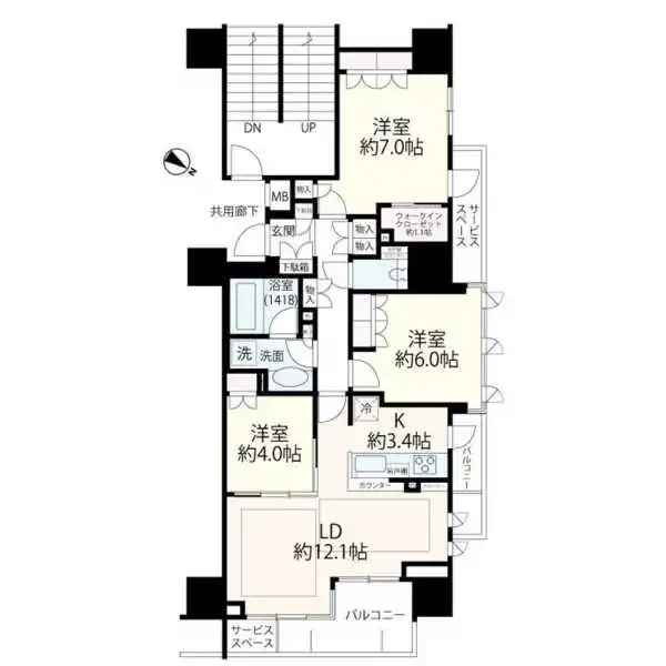 ザ・パークハウス神戸三宮 間取図