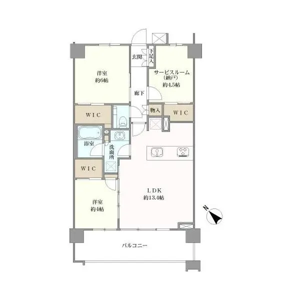 クリオ横濱綱島グレイステラス 間取図