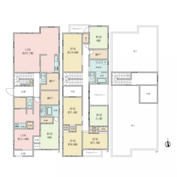 西宮市上甲東園1丁目 間取図