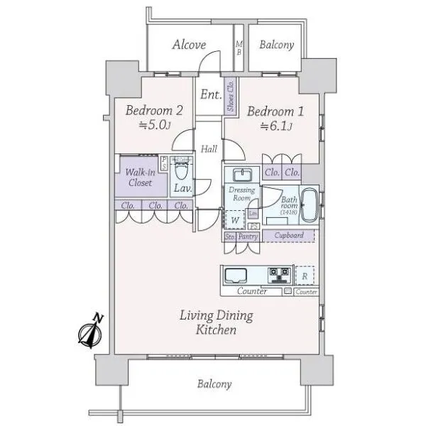 サンクタス大阪城 間取図
