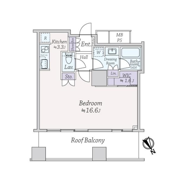ザ・パークハウス西新宿タワー６０ 間取図