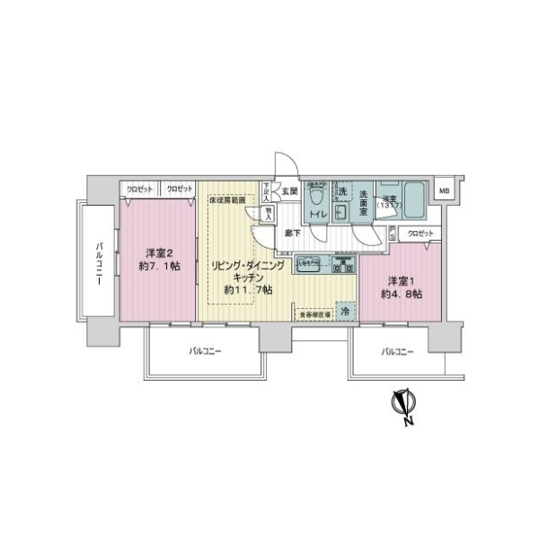 メインステージ東日暮里 間取図