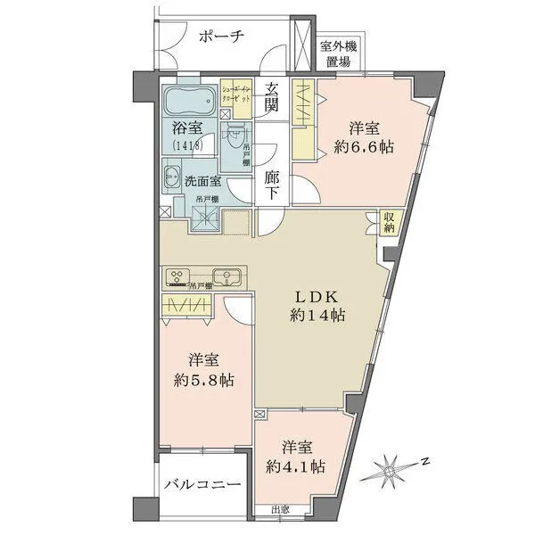 中目黒パークハウス 間取図