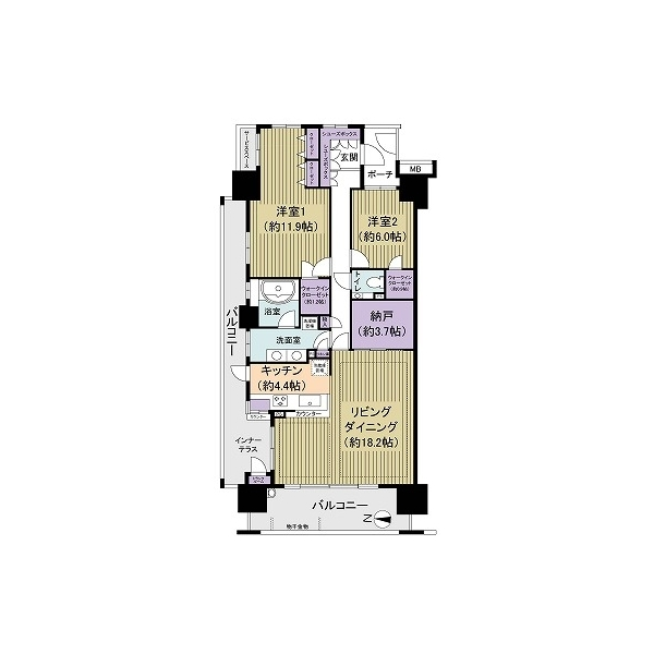 東京フロンティアシティアーバンフォートウエストブロック 間取図