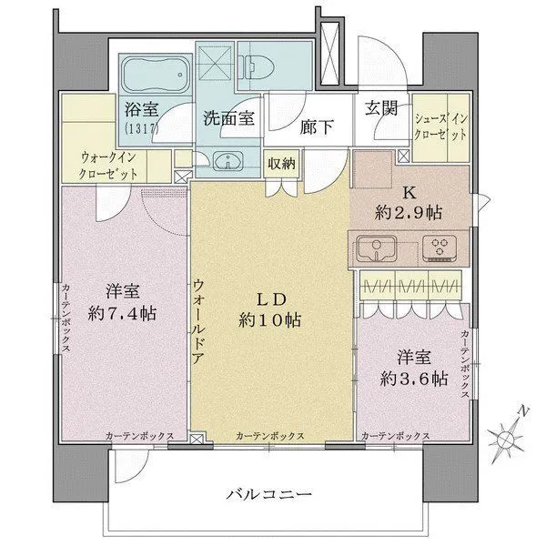 リビオレゾン田端 間取図