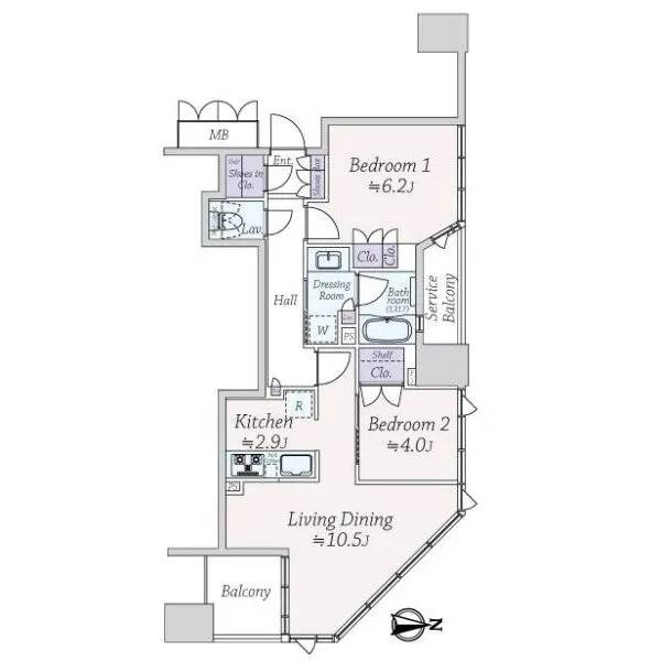 ブランズタワー大阪本町 間取図