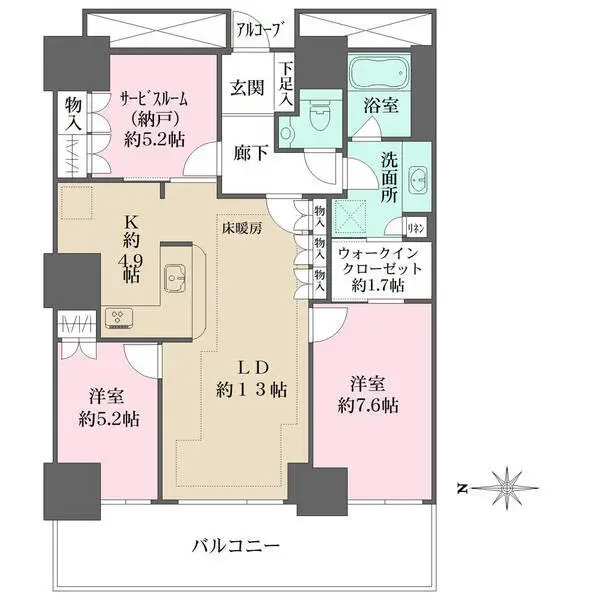 Ｗコンフォートタワーズ　ＥＡＳＴ 間取図