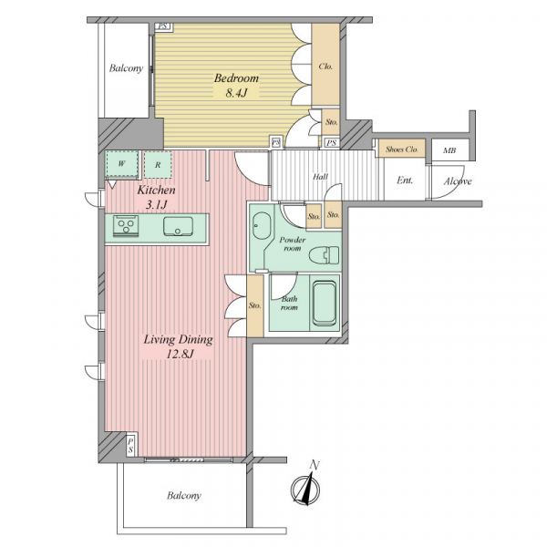 碑文谷ヒルズいしぶみ桜通り 間取図