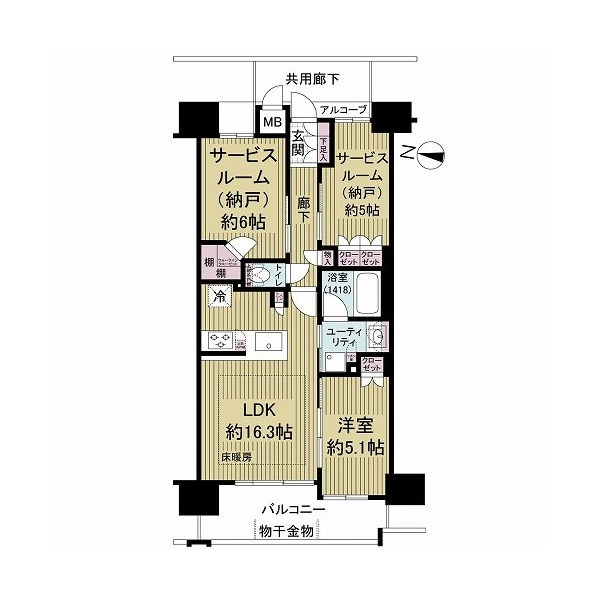 ユニハイム阿倍野晴明丘 間取図