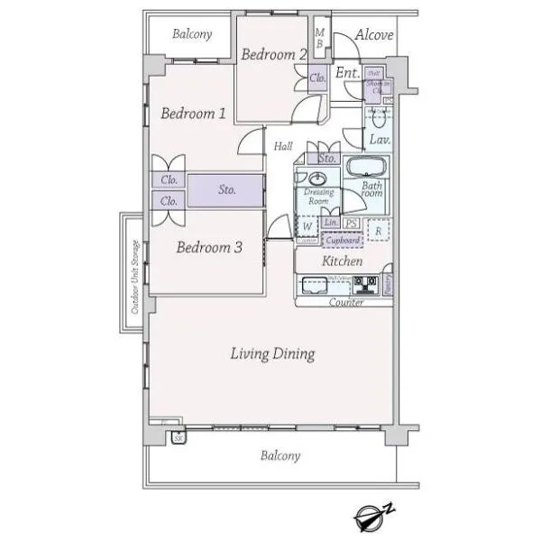 パークホームズ西船橋ステーションフロント 間取図