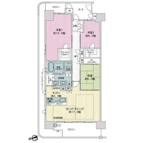 なんばセントラルプラザリバーガーデン 間取図