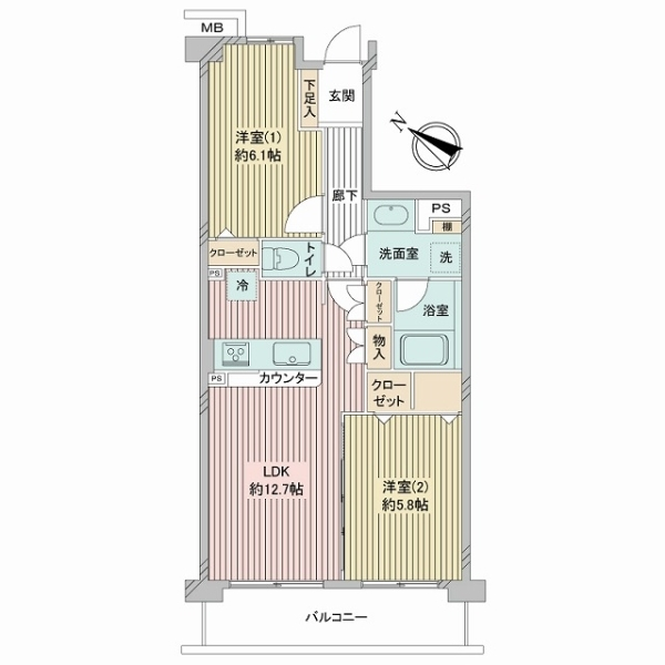 モアステージ南浦和ヴィラーレ 間取図
