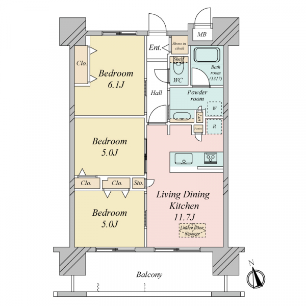 ドルチェヴィータ福島 間取図