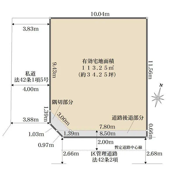 世田谷区経堂５丁目 区画図