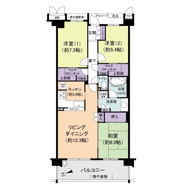 ガーデンウェルズ浜寺公園 間取図