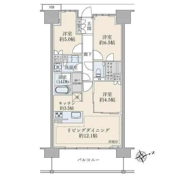 ブリリアシティ西早稲田 間取図