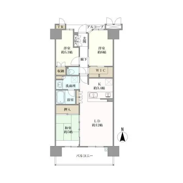 森都ＯＳＡＫＡウエストヴィル 間取図
