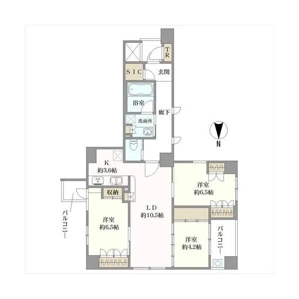 クオン二条富小路 間取図