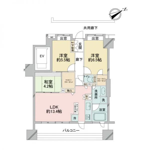 Ｄ’クラディア船橋ＳｈｉｎｅＡｖｅｎｕｅ 間取図