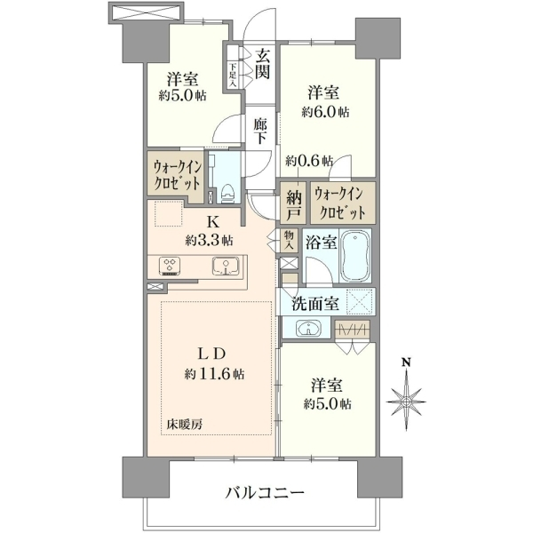 シティテラス浦和常盤 間取図