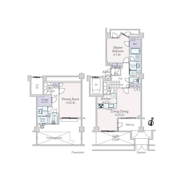 クレッセント新宿柏木 間取図