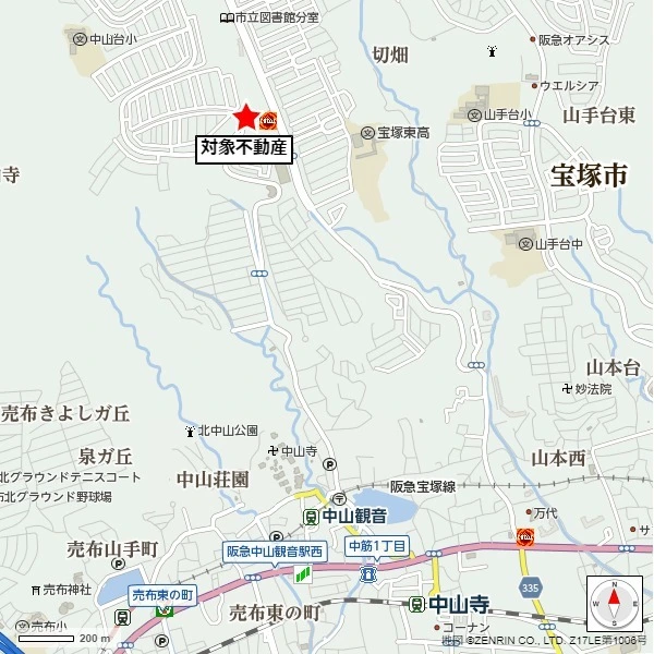 宝塚市中山桜台２丁目 最寄りバス停まで徒歩3分の立地ながら、豊かな緑と穏やかさに包まれる街並みです