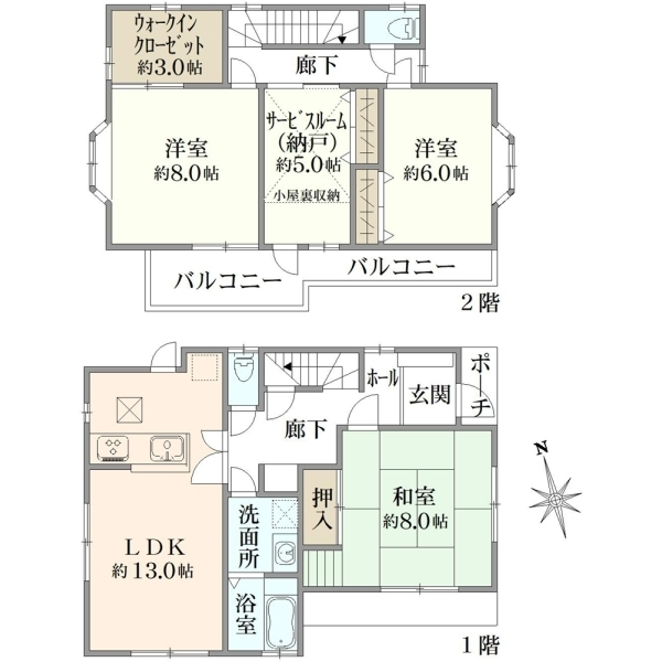 横浜市港北区大倉山５丁目 間取図