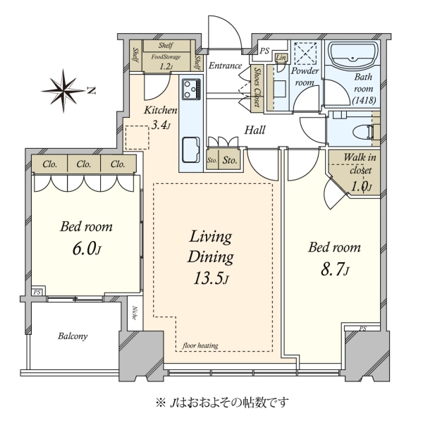 シティタワーズ豊洲ザ・ツインノースタワー 間取図