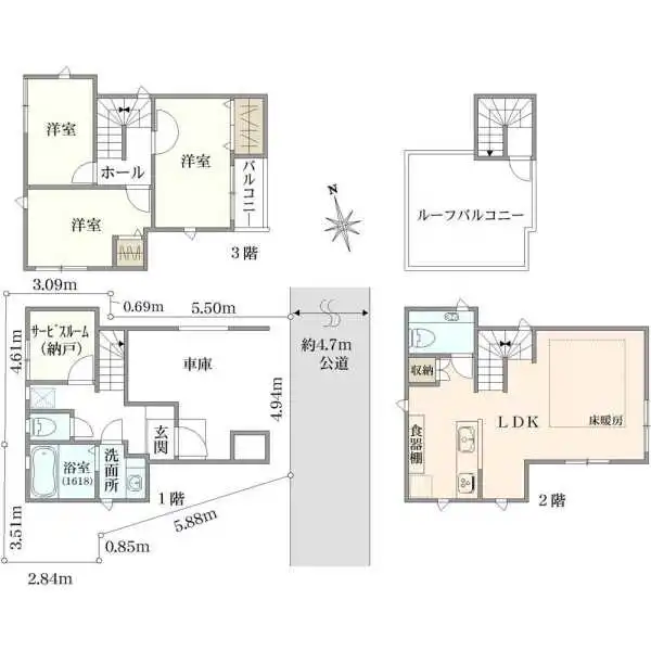藤沢市川名 間取図