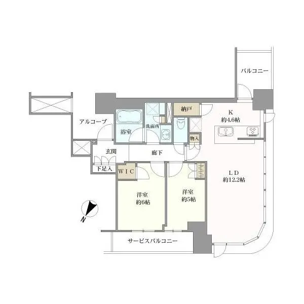 シエリアタワー中之島 間取図