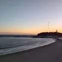ルックハイツ江ノ島 バルコニーより江の島を望む（天候による）