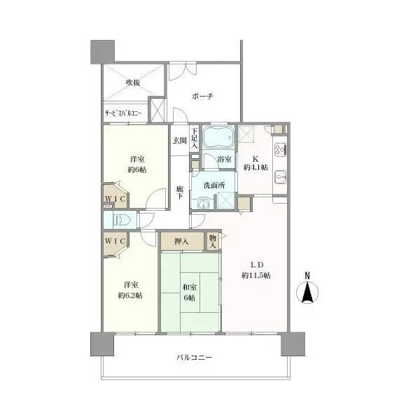 コスモ川口グレイスフォルム 間取図