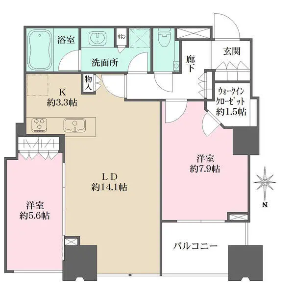 シティタワーズ豊洲ザ・ツイン　ノースタワー 間取図