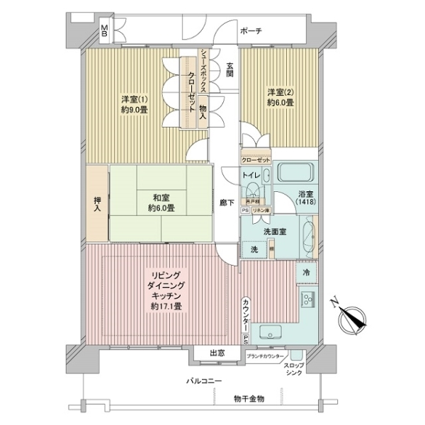 東京サーハウスリバーポート 間取図