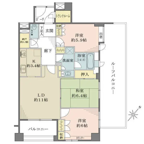 藤和シティホームズ津田沼ウェルデンス 間取図