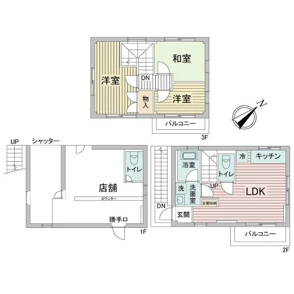 横浜市南区別所１丁目 間取図