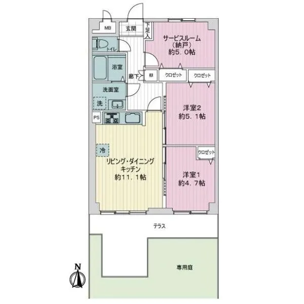 ライオンズマンション与野本町 間取図