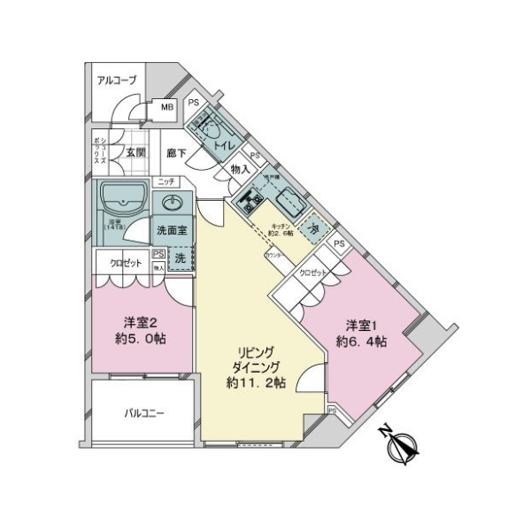 アップルパレス丸の内 間取図