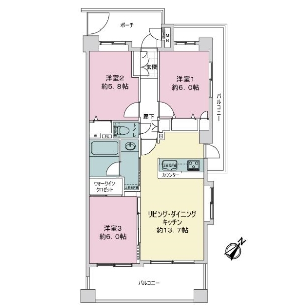 サニーコート調布飛田給 間取図