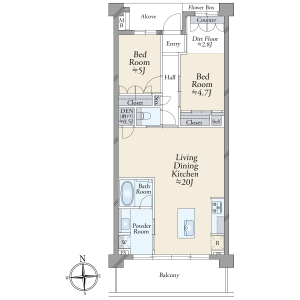 ザ・パークハウス茅ヶ崎東海岸南 間取図