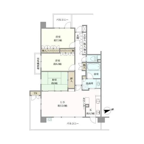 クリオ国立西壱番館 間取図