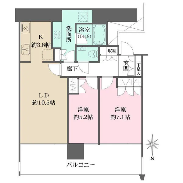 Ｍ．Ｍ．ＴＯＷＥＲＳ　ｔｈｅ　Ｅａｓｔ 間取図