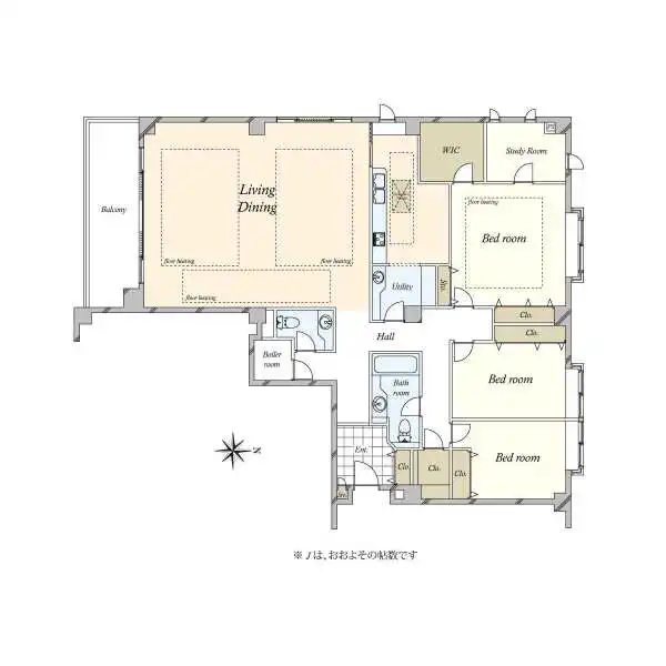 ヴィクトリアコートウエスト 間取図